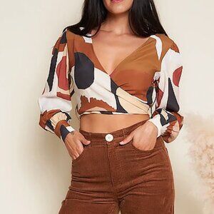 NWT Whimsy + Row Lauren Wrap Top M
